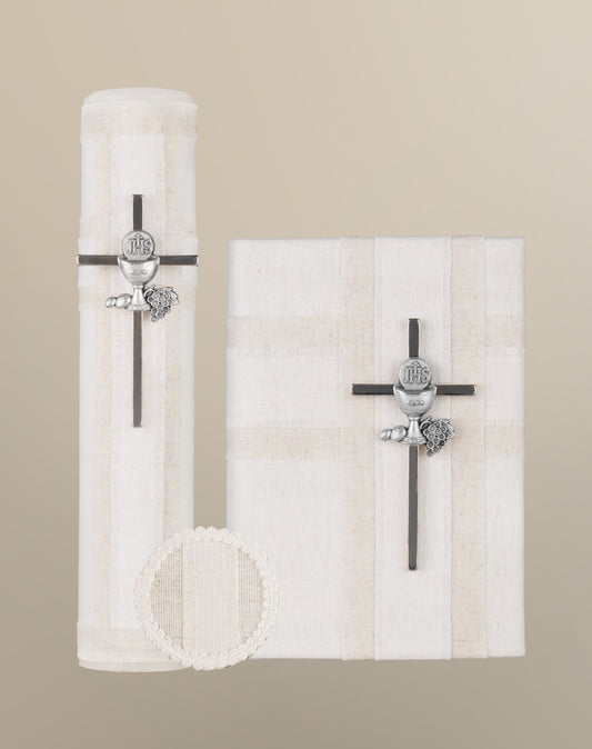 Set de vela primera comunión hueso 04-485