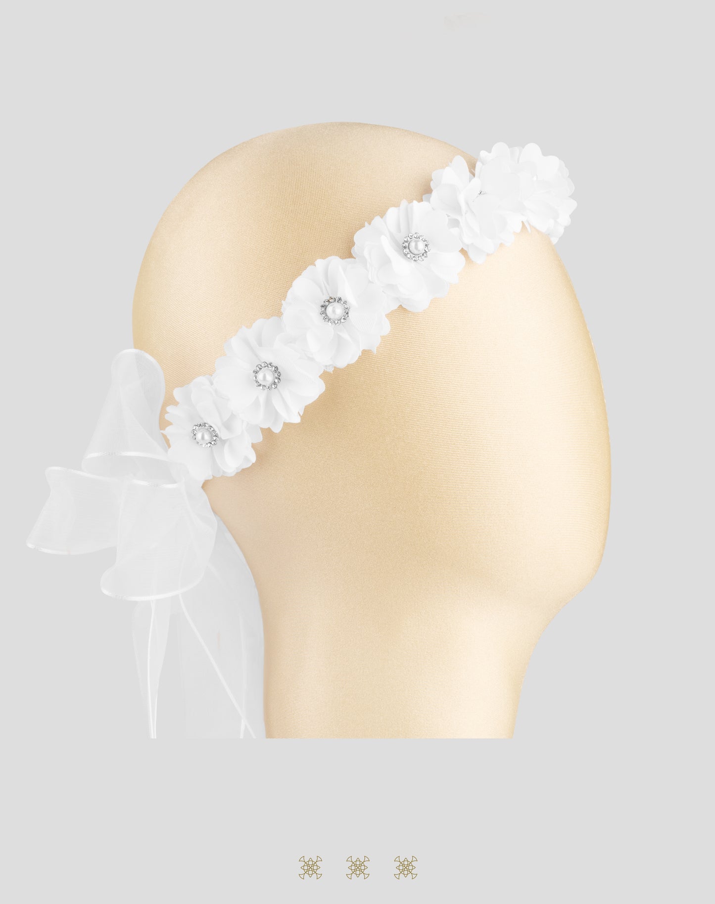 Corona de flores blanco 04-505