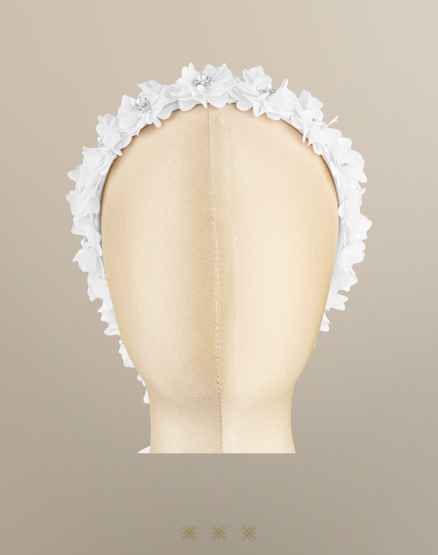 Corona de flores blanco 04-505