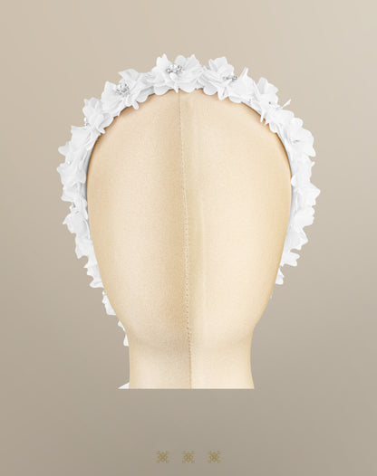 Corona de flores blanco 04-505