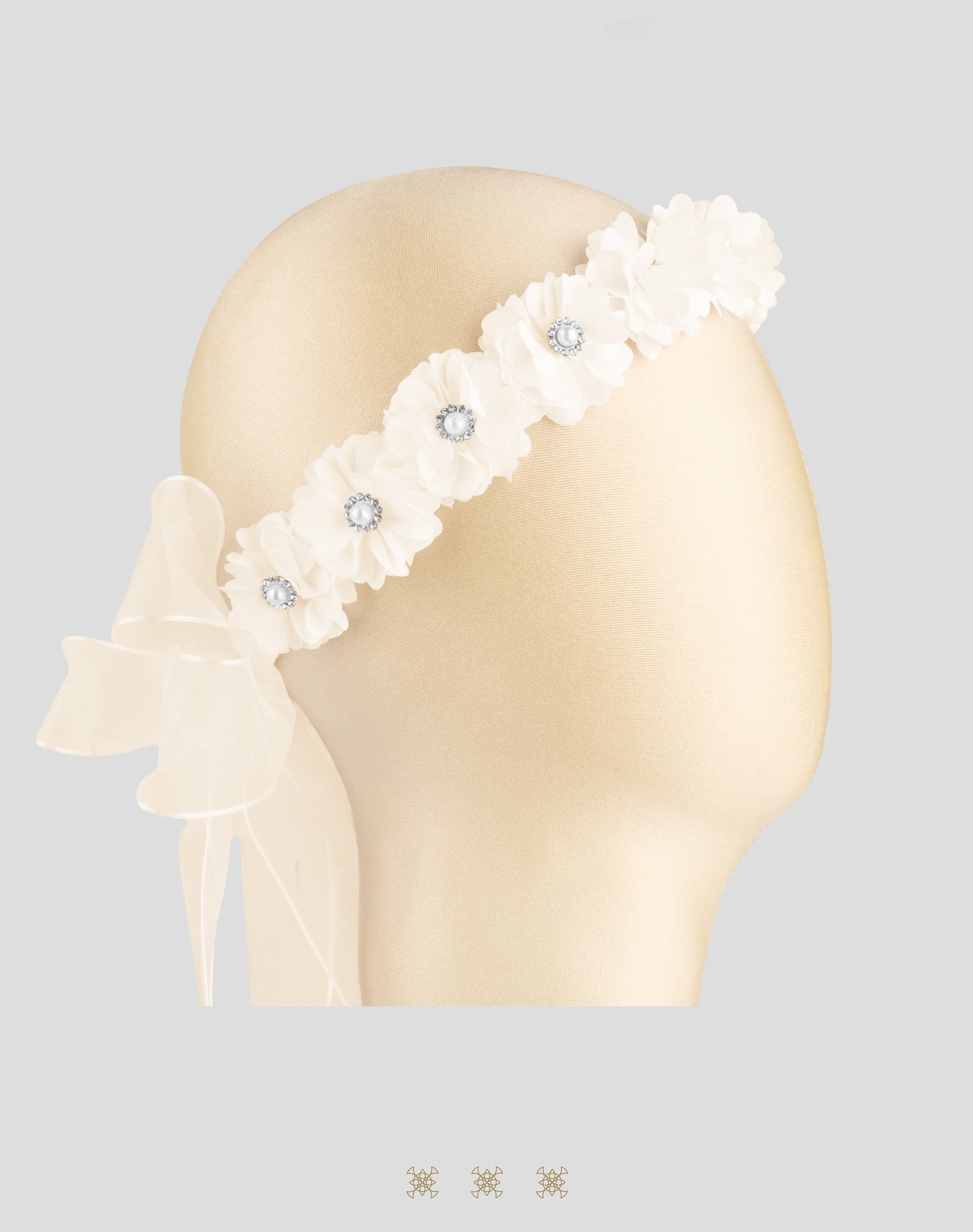 Corona de flores hueso 04-505