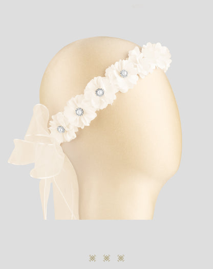Corona de flores hueso 04-505