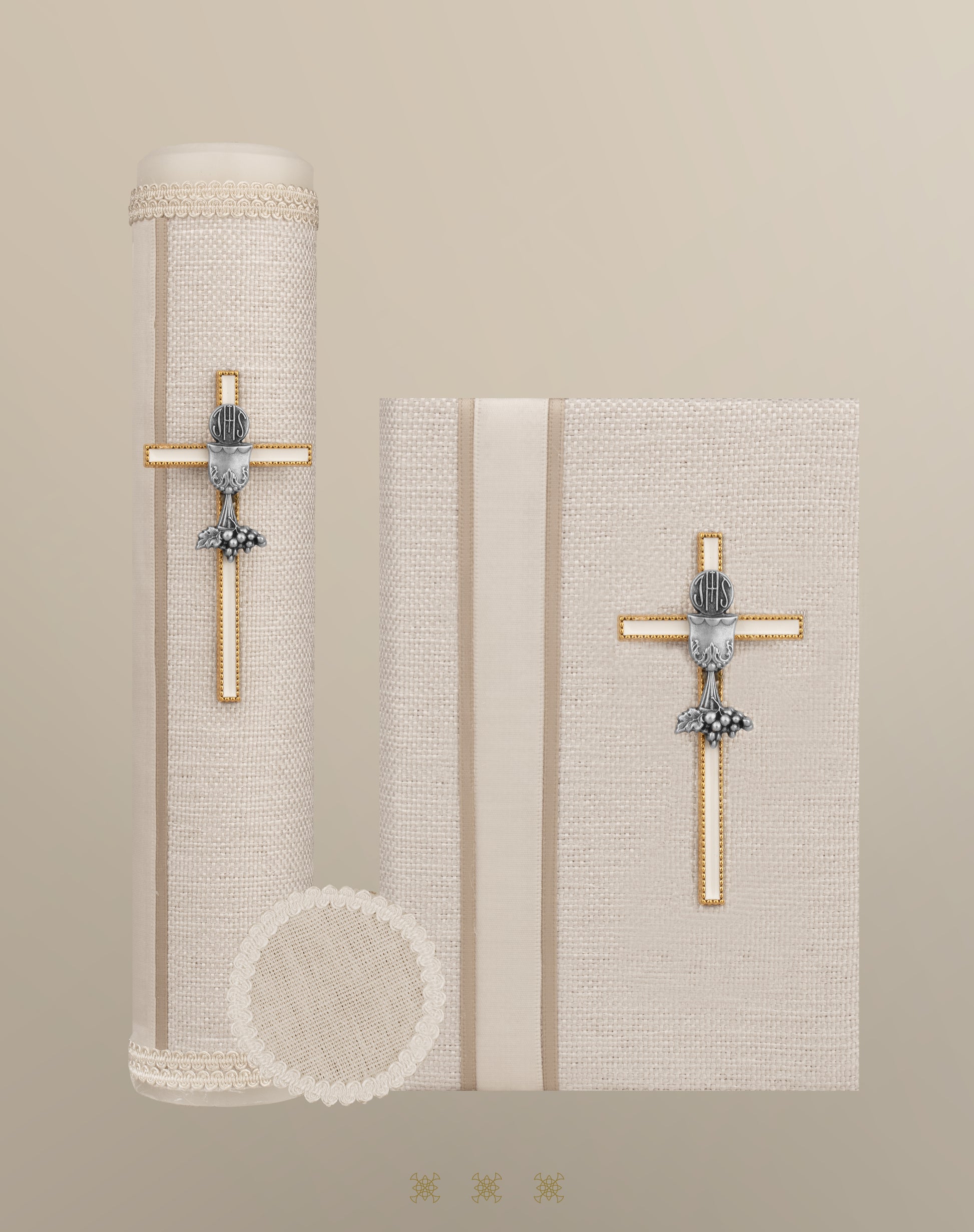 Set de vela primera comunión hueso 04-512