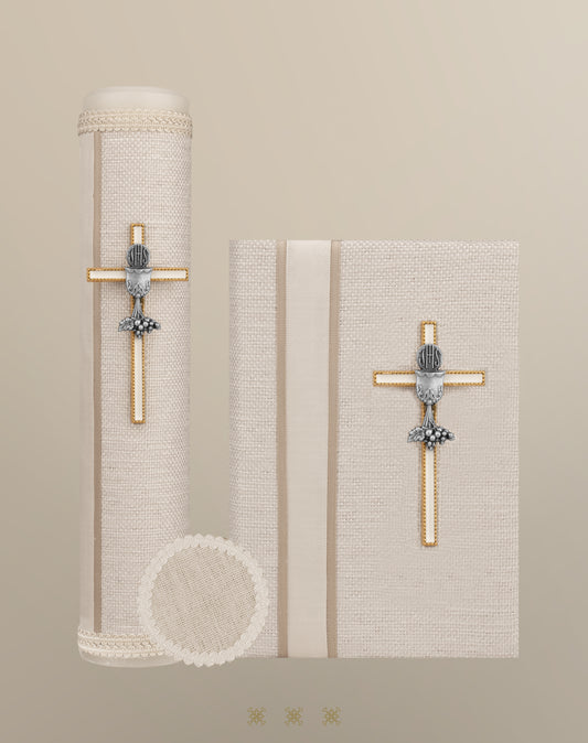 Set de vela primera comunión hueso 04-512