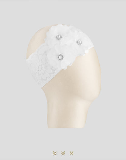 Tiara para bebé blanco 05-016
