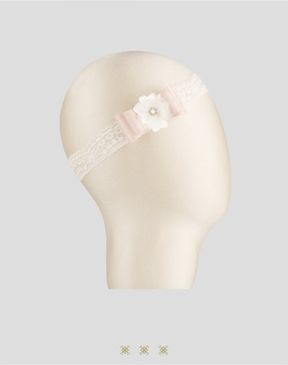 Tiara para bebé hueso blush 04-518