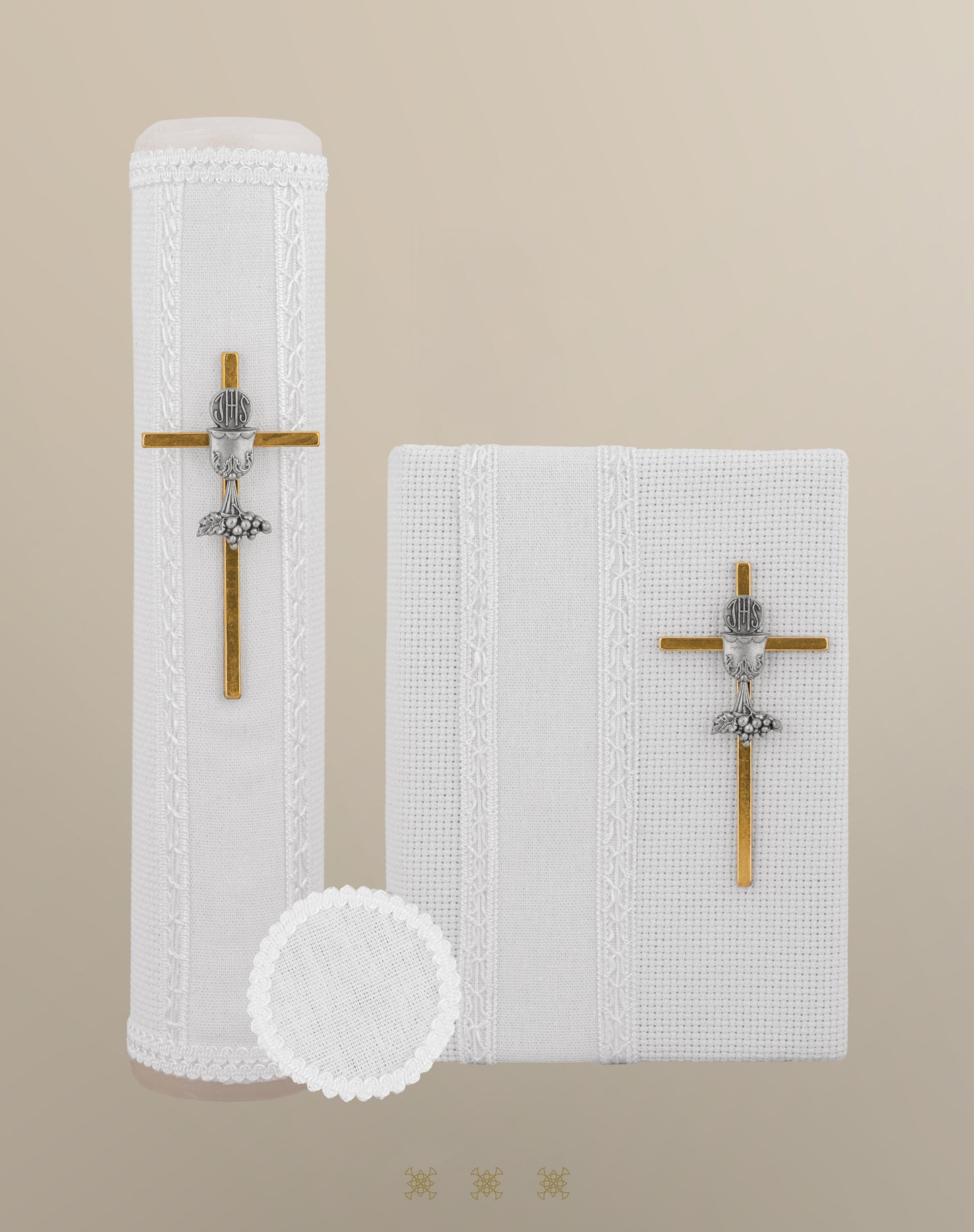 Set de vela primera comunión blanco 04-576