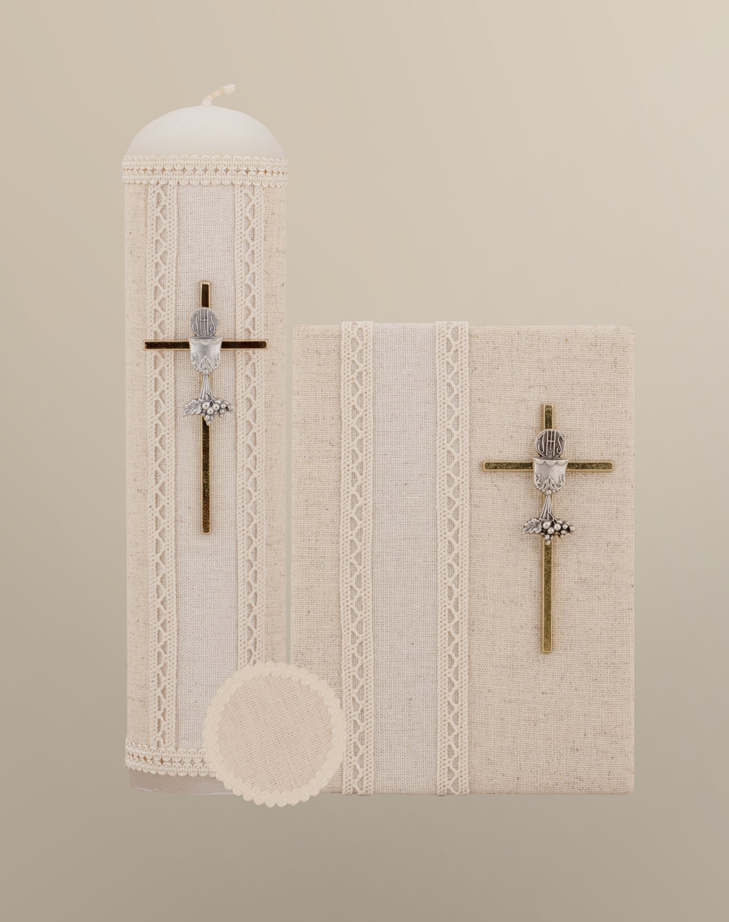Set de vela primera comunión hueso 04-576