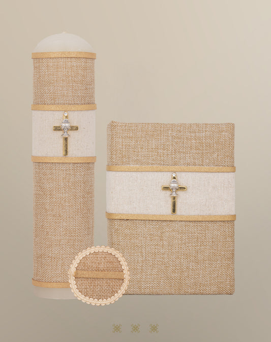 Set de vela primera comunión beige 04-595