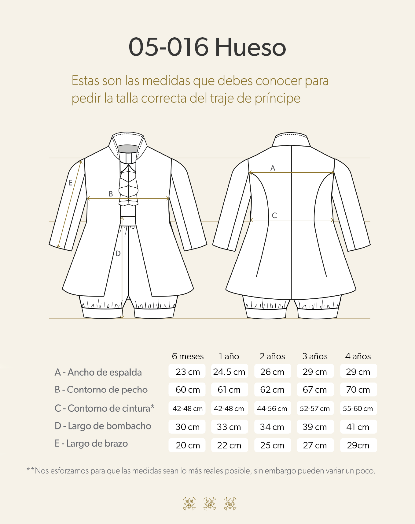 Ropón  de bautizo estilo príncipe Hueso 05-016