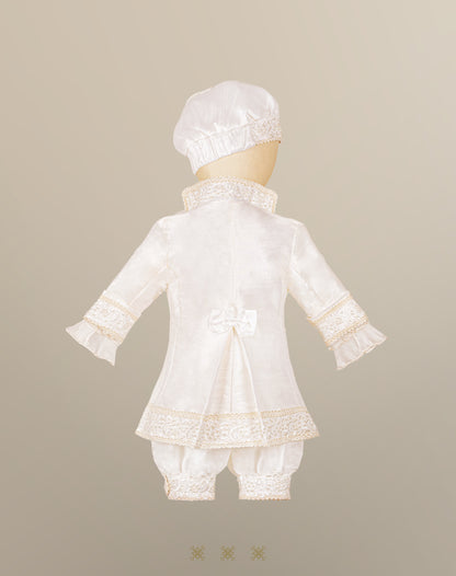 Ropón  de bautizo estilo príncipe Hueso 05-016