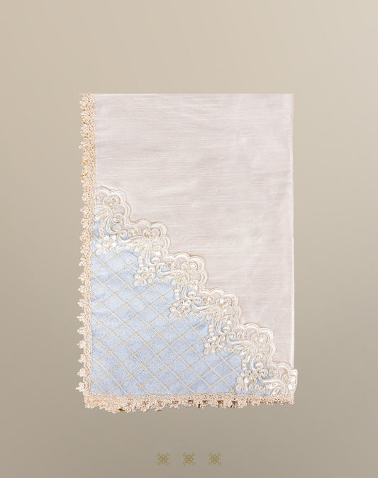 Sábana beige /azul 05-044