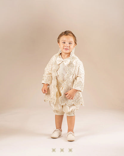 Ropón  de bautizo estilo príncipe Beige 05-044