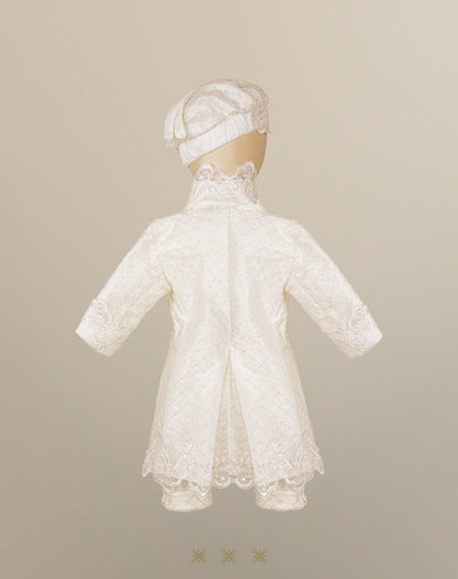 Ropón  de bautizo estilo príncipe Hueso 05-044