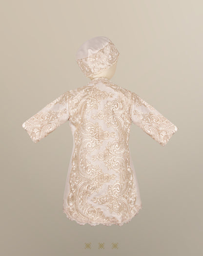 Ropón  de bautizo estilo príncipe Beige 05-045