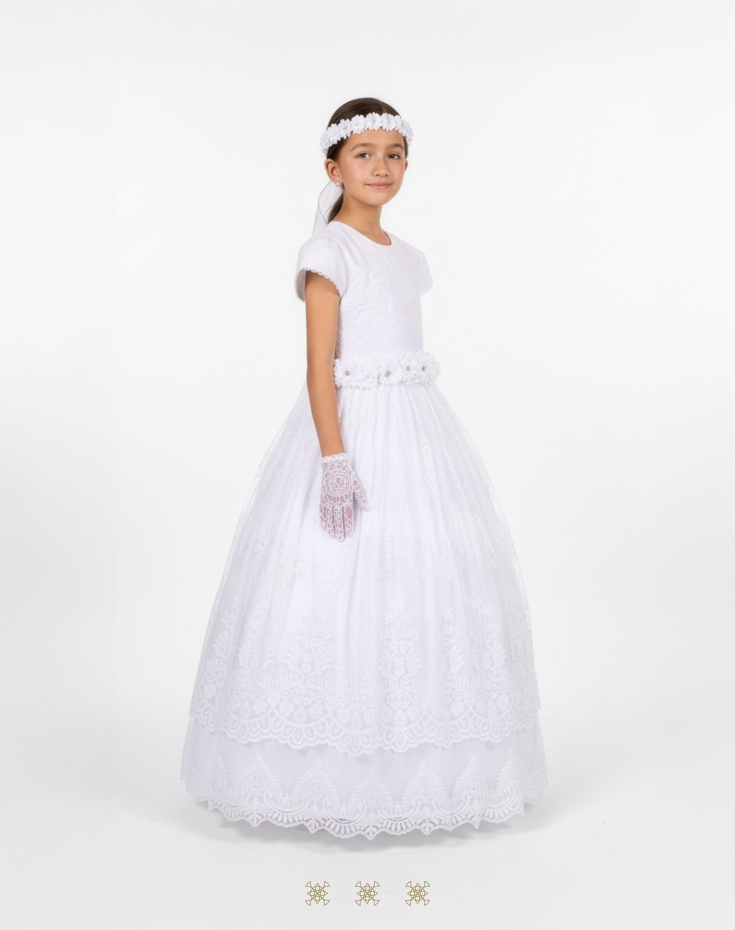 Vestido de Primera comunión blanco 08-127