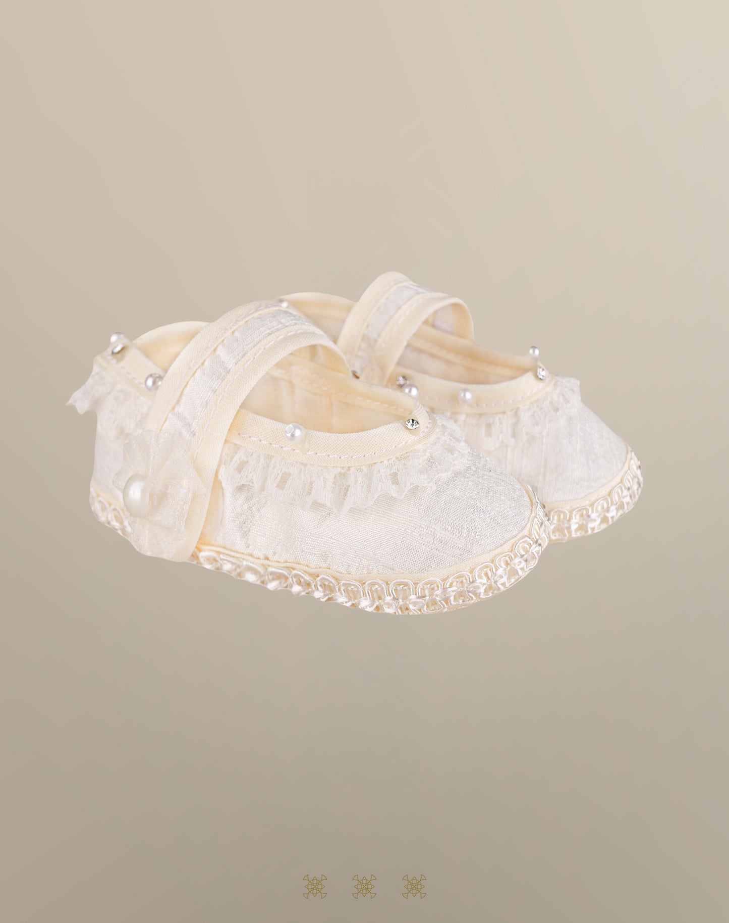 Zapato Infantil hueso tela 13-043