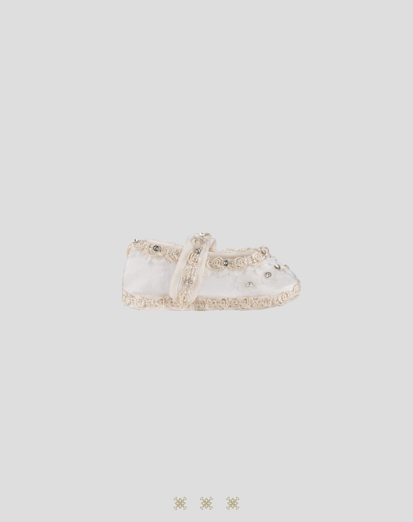 Zapato Infantil hueso tela 13-046