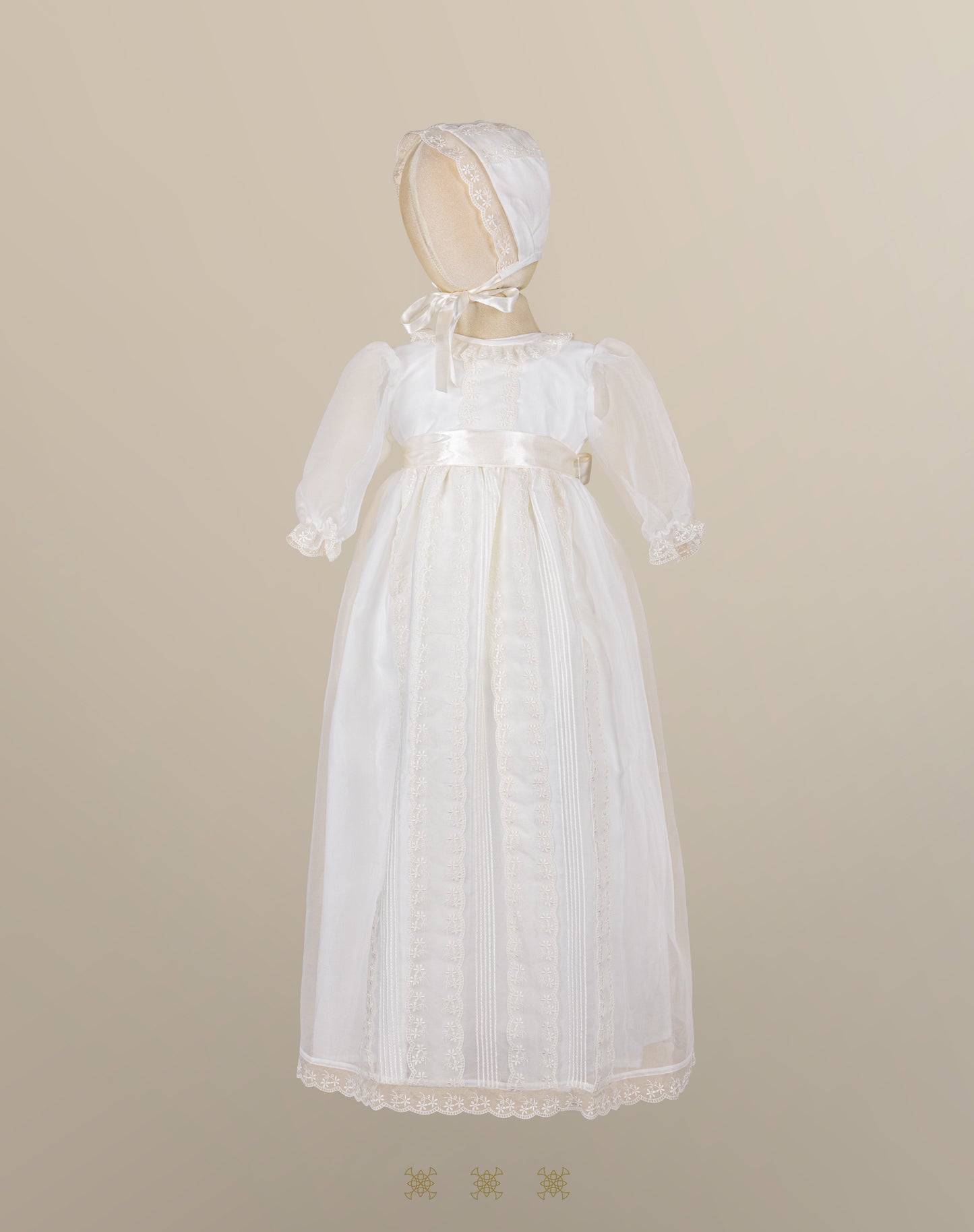 Ropón de bautizo estilo español hueso 13-091