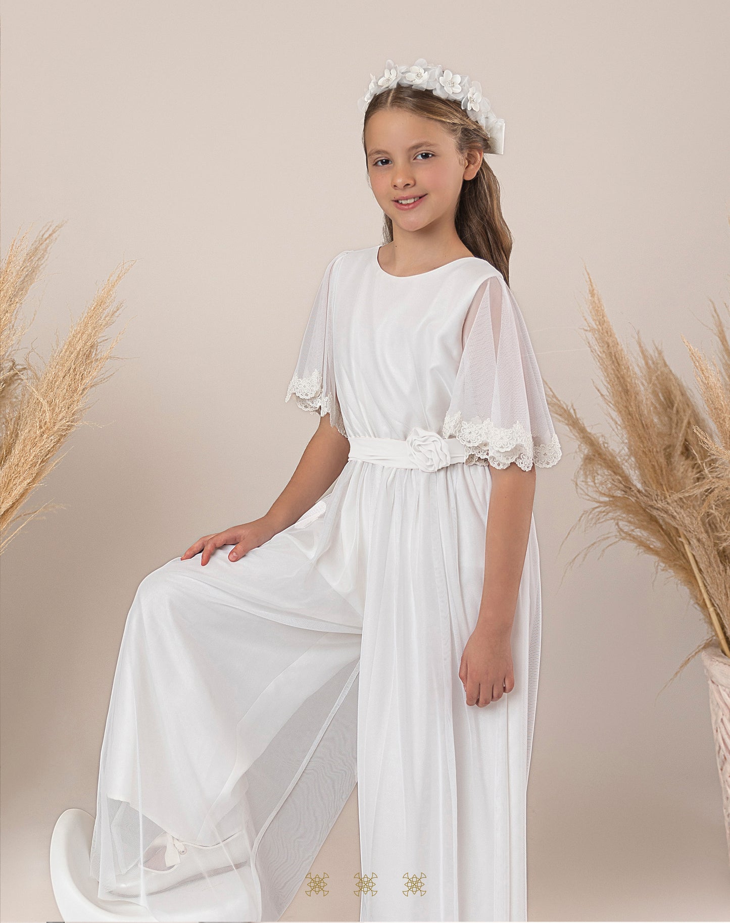 Jumpsuit con falda blanco 16-037