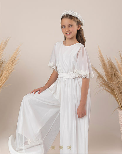 Jumpsuit con falda blanco 16-037