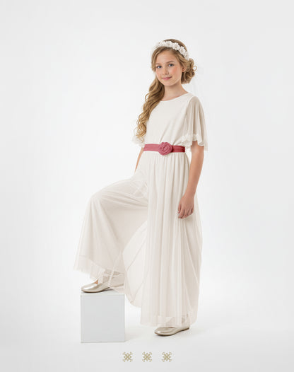Jumpsuit con falda hueso 16-037