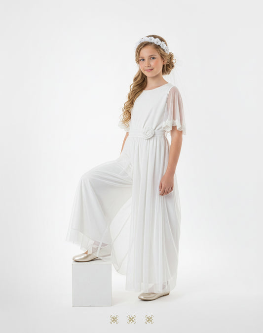Jumpsuit con falda desmontable blanco 16-037