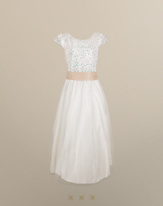 Vestido hueso / cajeta 16-056