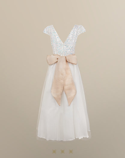 Vestido hueso / cajeta 16-056