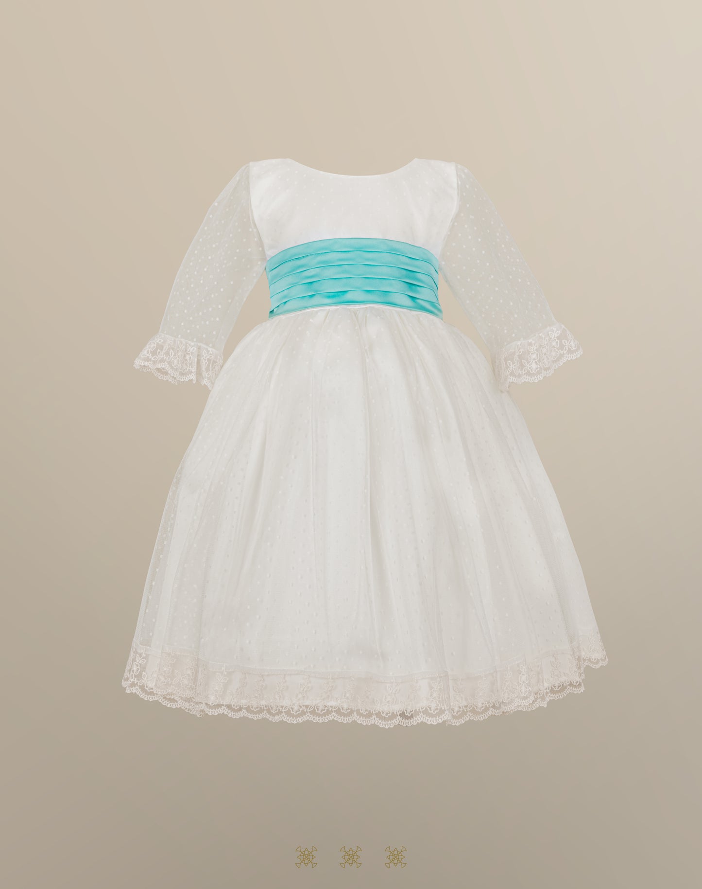Vestido Infantil hueso 16-063