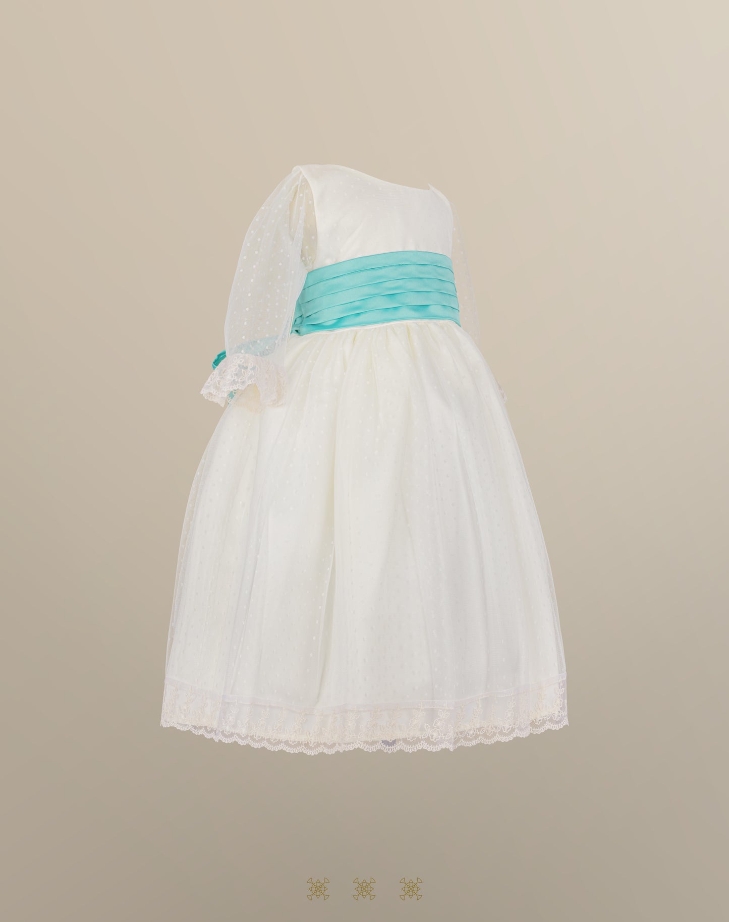 Vestido Infantil hueso 16-063