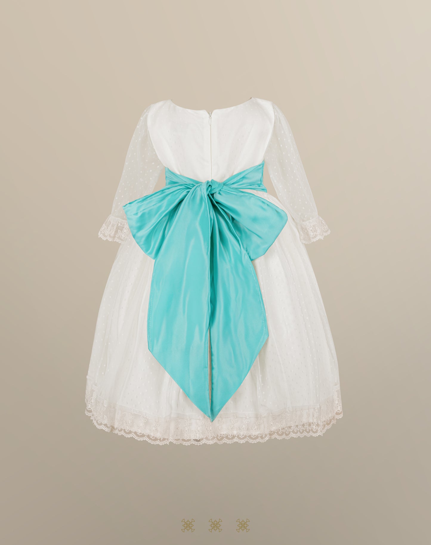 Vestido Infantil hueso 16-063