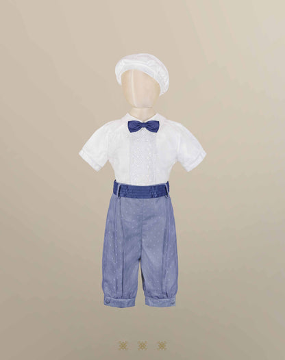 Coordinado hueso / azul 16-066