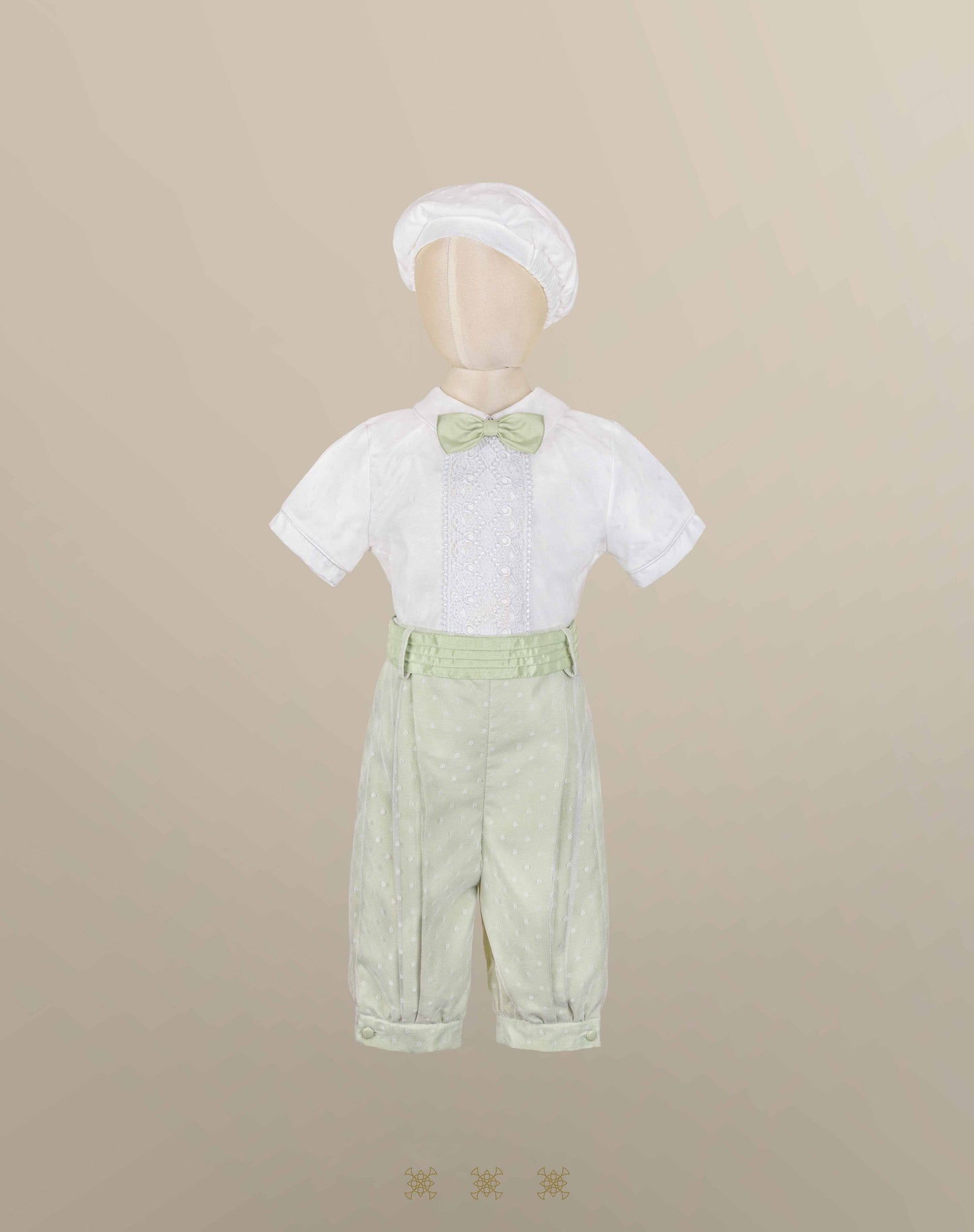 Coordinado hueso / verde 16-066