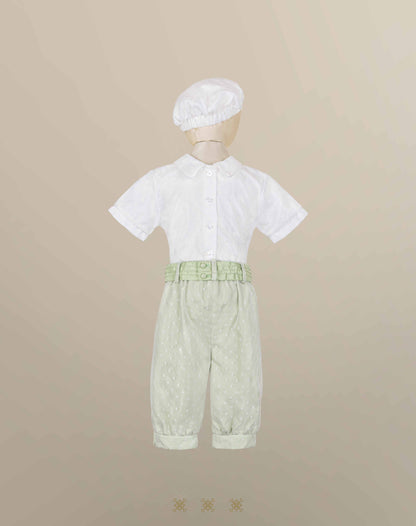 Coordinado hueso / verde 16-066