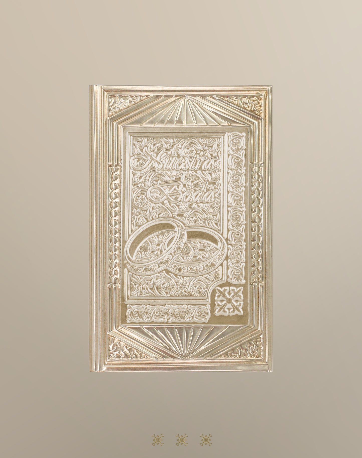 Biblia de boda con cofre dorado 17-077