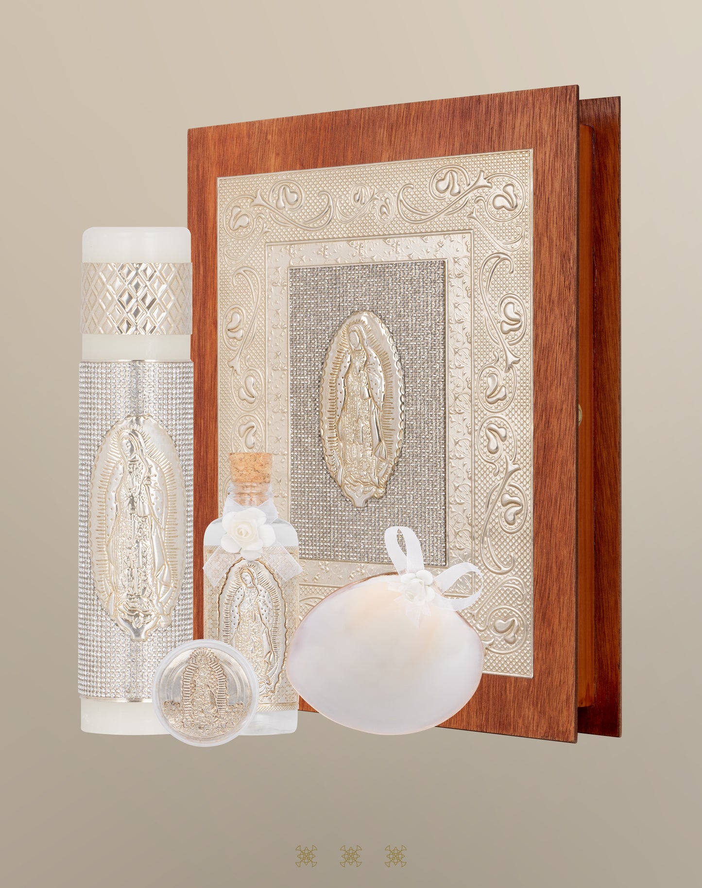 Set de vela bautizo con cofre 17-264