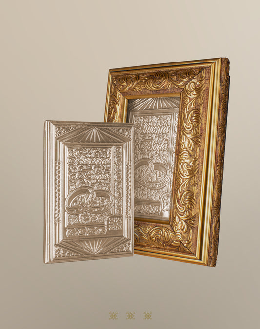 Biblia de boda con cofre dorado 17-274