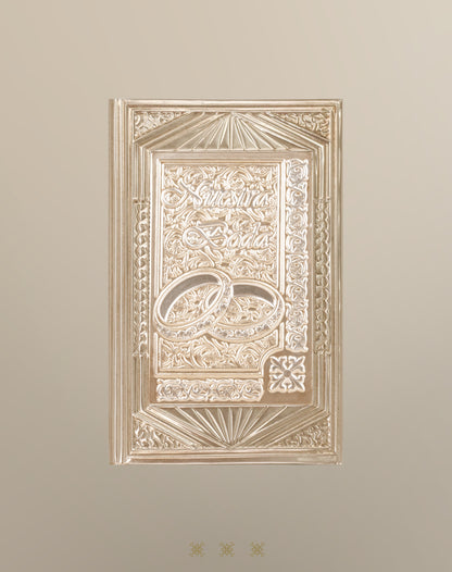Biblia de boda con cofre dorado 17-328