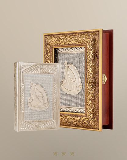Biblia de boda con cofre dorado 17-306