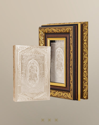 Biblia de boda con cofre dorado 17-326