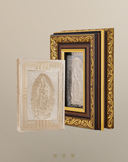 Biblia de boda con cofre dorado 17-329