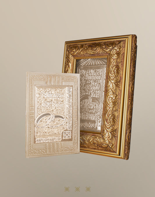 Biblia de boda con cofre dorado 17-336
