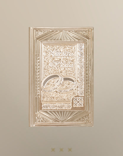 Biblia de boda con cofre dorado 17-336
