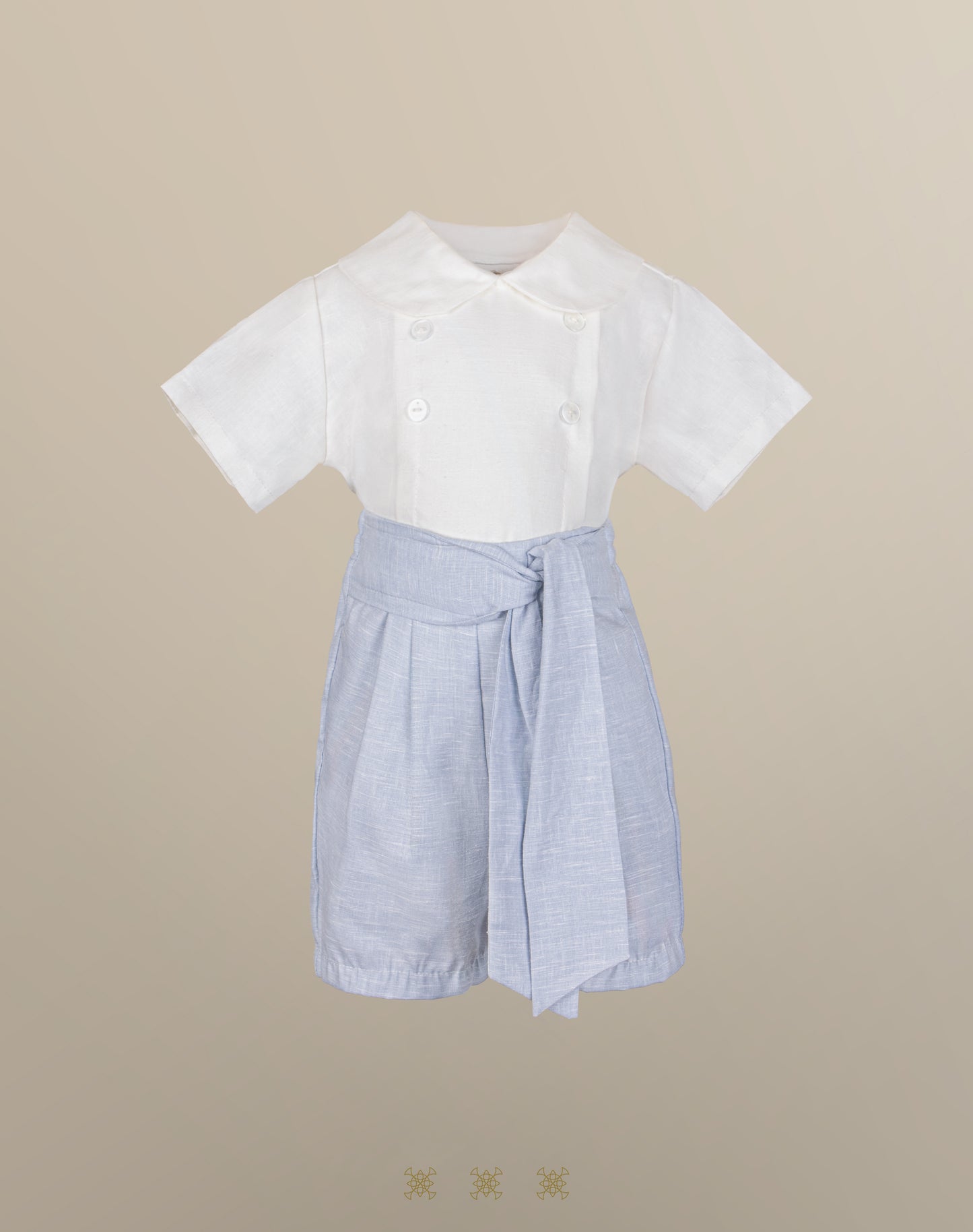 Coordinado hueso / azul 29-067