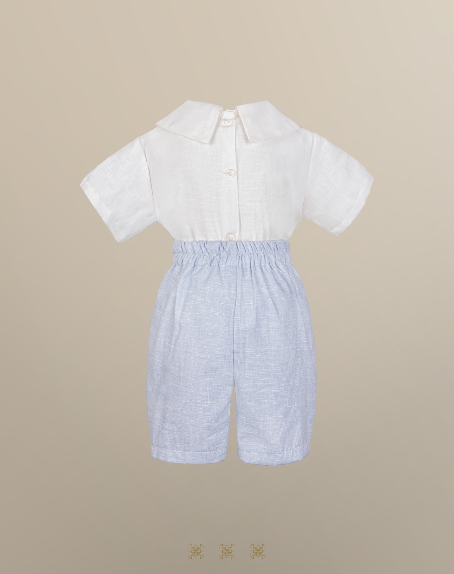 Coordinado hueso / azul 29-067