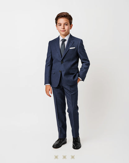 Traje juvenil azul jaspeado 33-053