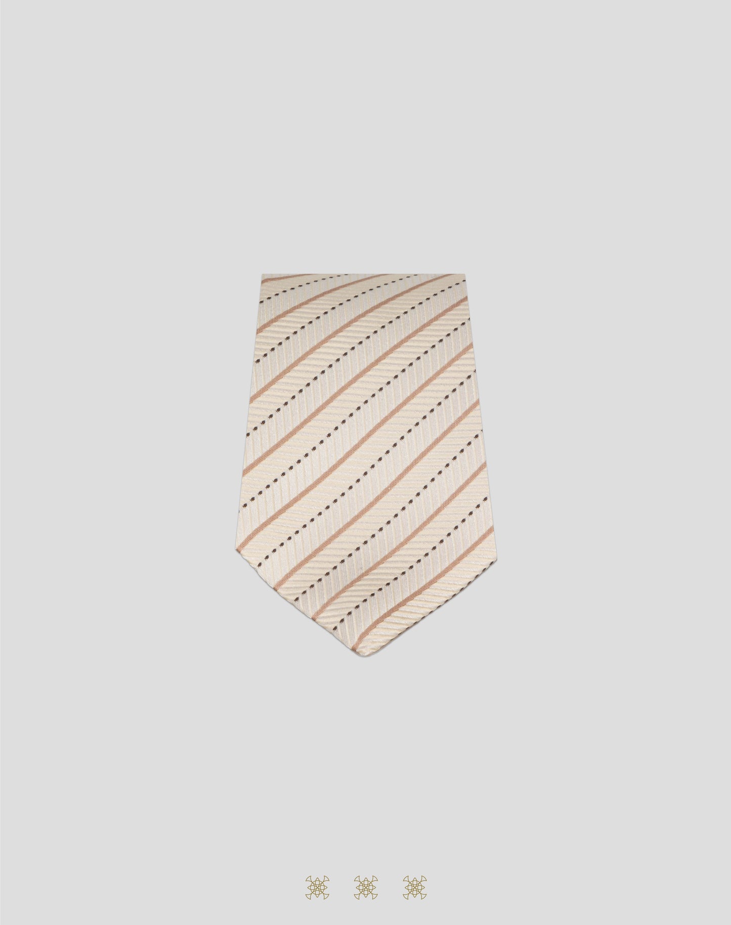 Corbata beige con nudo 33-087