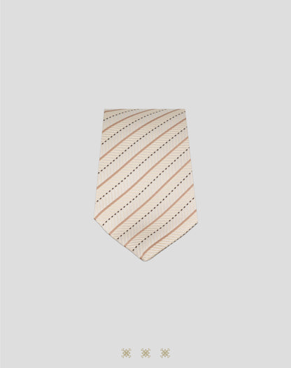 Corbata beige con nudo 33-087