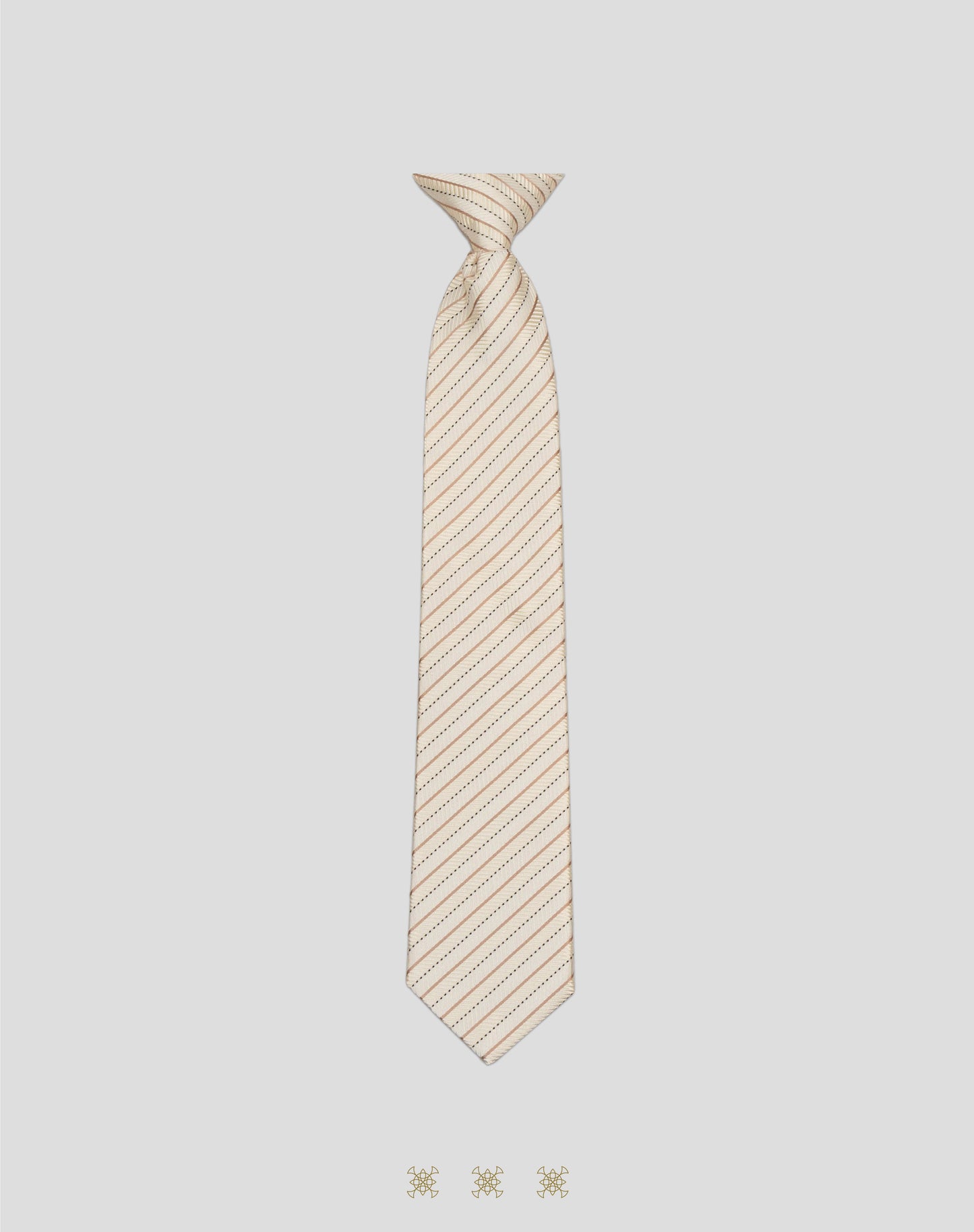 Corbata beige con nudo 33-087